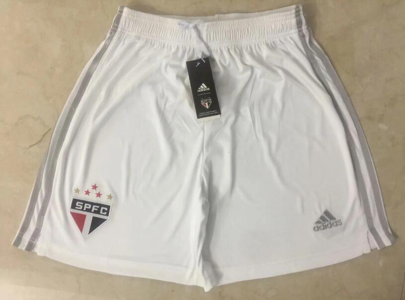 Sao Paulo FC Home White Soccer Shorts 2020/21